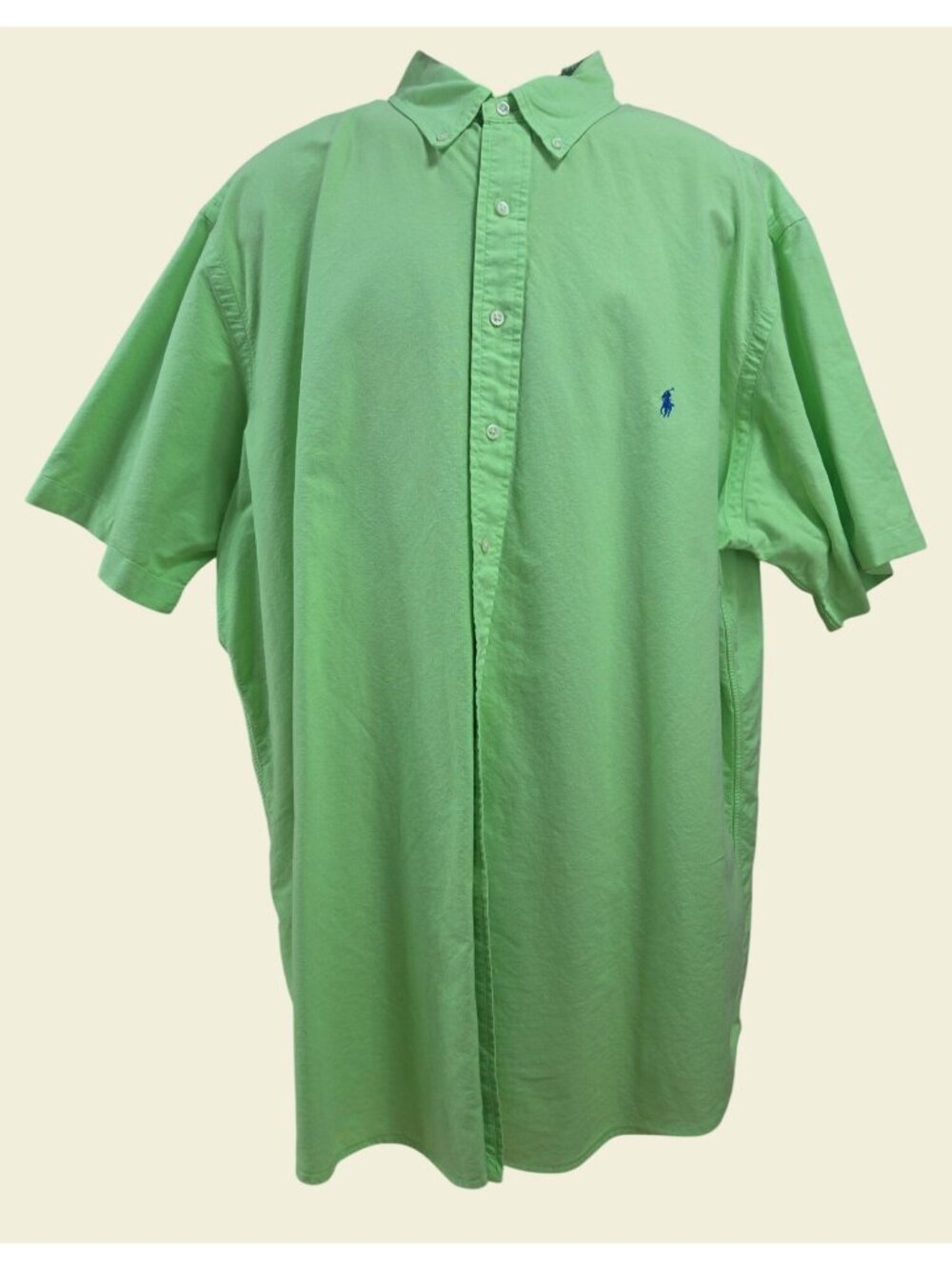 Ralph Lauren Mens Green Short Sleeve Shirt Size 2XLT